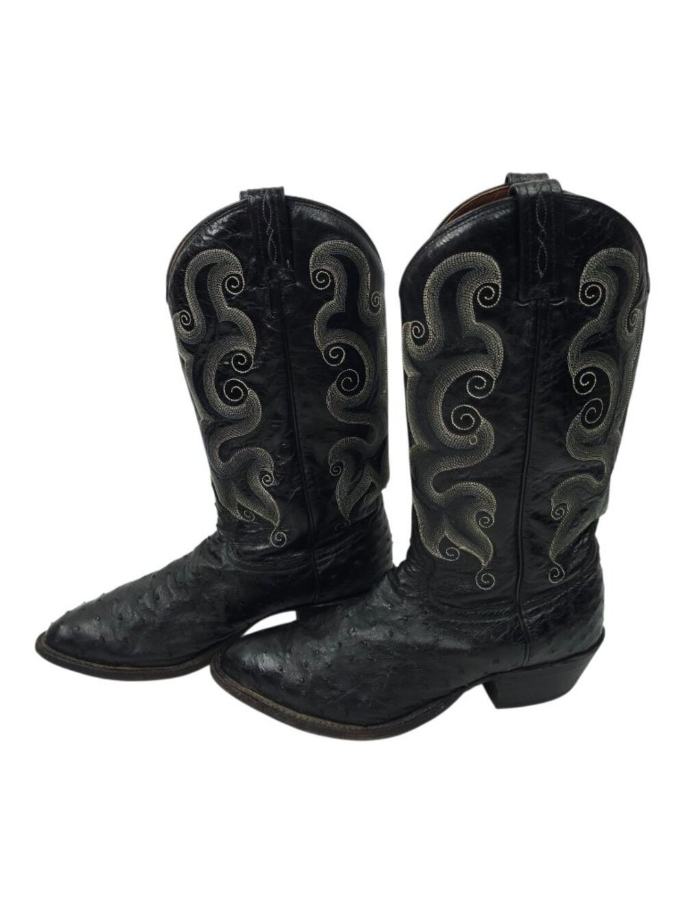 Tony Lama Full Quill Ostrich Leather Western Cowboy Boots Mens 10.5 D Exotic